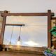 Solid wood mirror from the 1940s – 53 x 40 cm – simple and elegant
