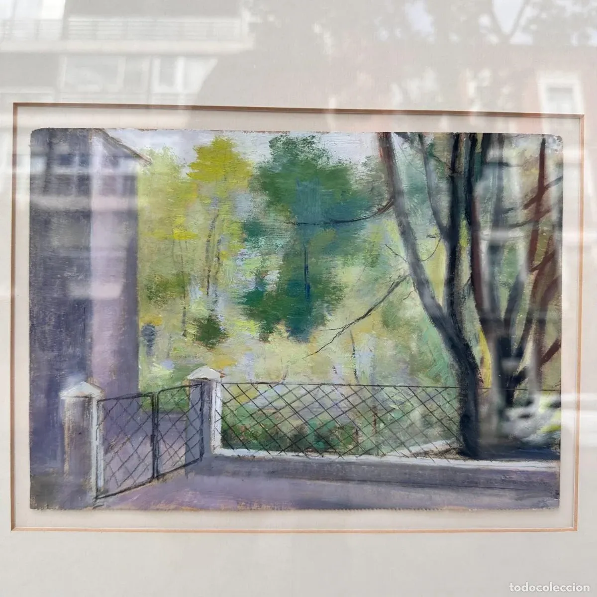 Mixed media on panel "Landscape of Brazil", Timoteo Pérez Rubio, 20th century - Brazil