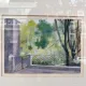 Mixed media on panel "Landscape of Brazil", Timoteo Pérez Rubio, 20th century - Brazil