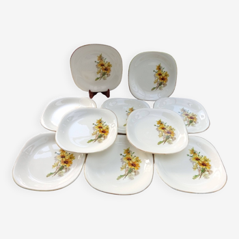 10 assiettes plates Gien