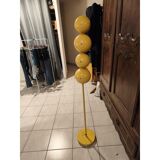 Vintage yellow metal floor lamp