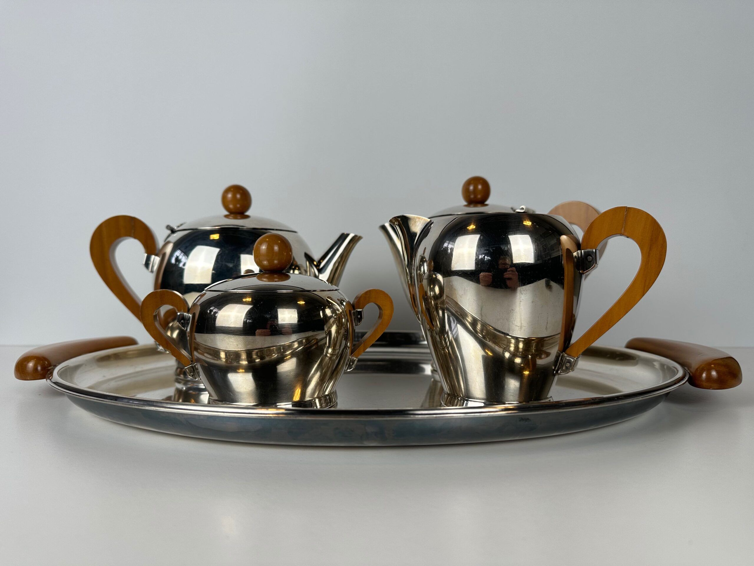 Alessi coffee and tea set silver-plated