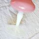 Large opaline vase on foot