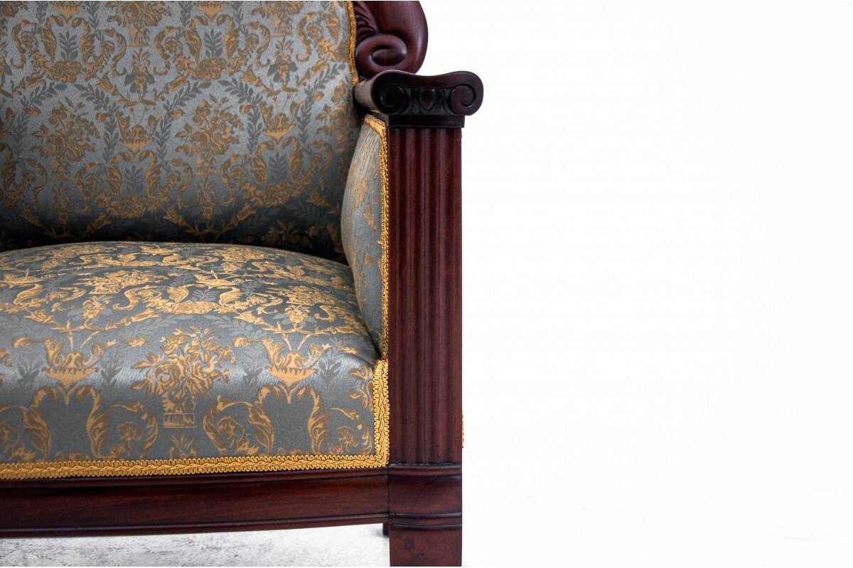 A pair of armchairs, Northern Europe, circa 1870.