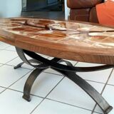Table basse ovale vintage