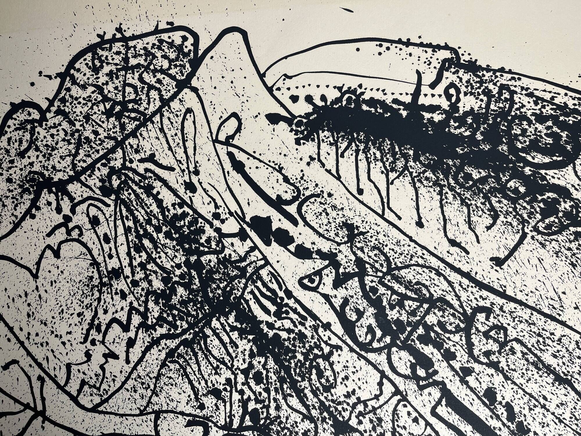Mario Prassinos, Lithograph Alpilles series 3 dated 1973