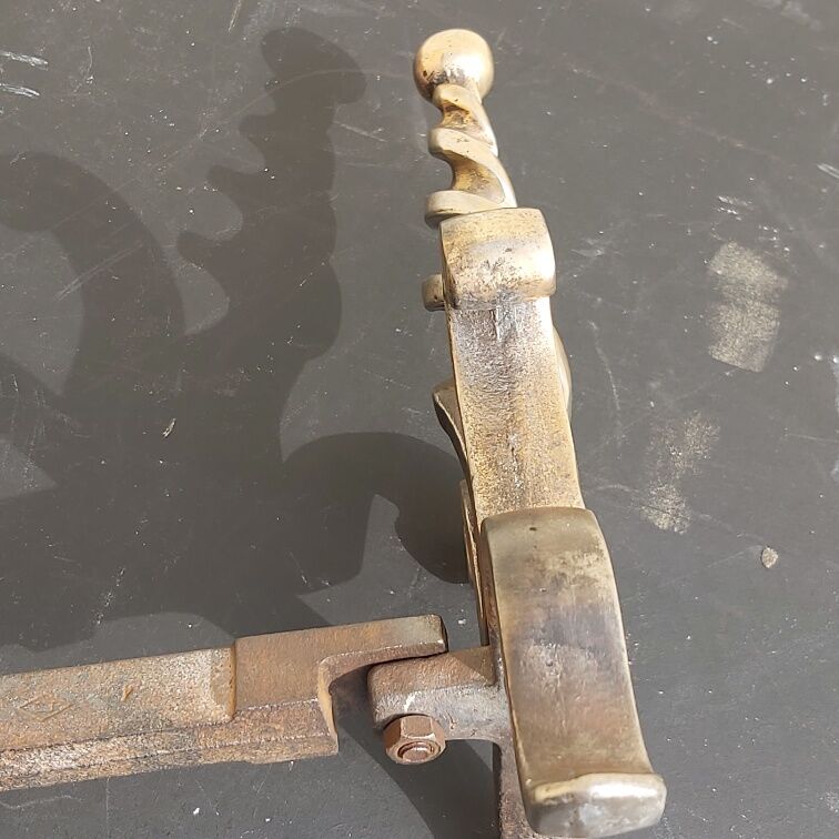 Pair of old bronze channels