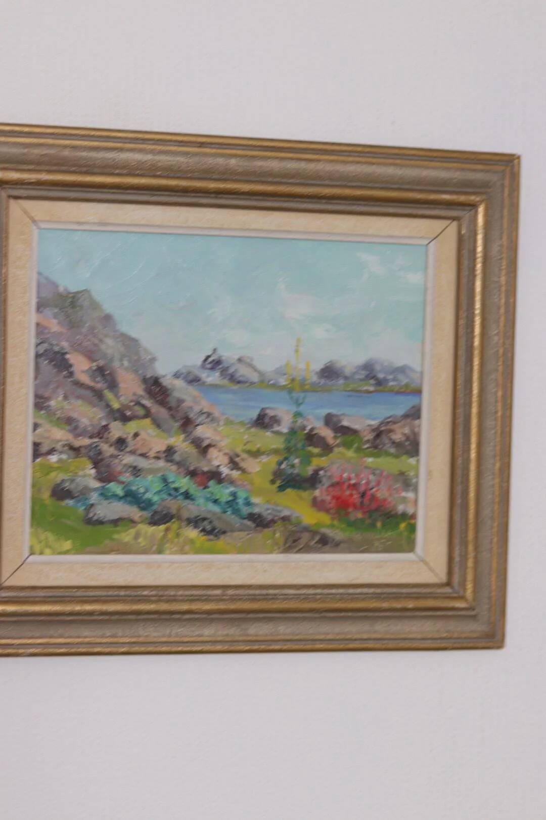 Original Swedish Oil on Panel – “Lakeside” by Gunnar Nilsson