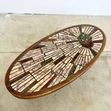 Vallauris oval ceramic coffee table