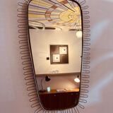 Vintage brass Deknudt mirror, Belgium 1960s