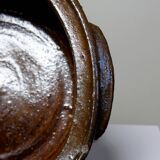 Marmite/bol à oreilles ancien XXe grès de Puisaye émaillé