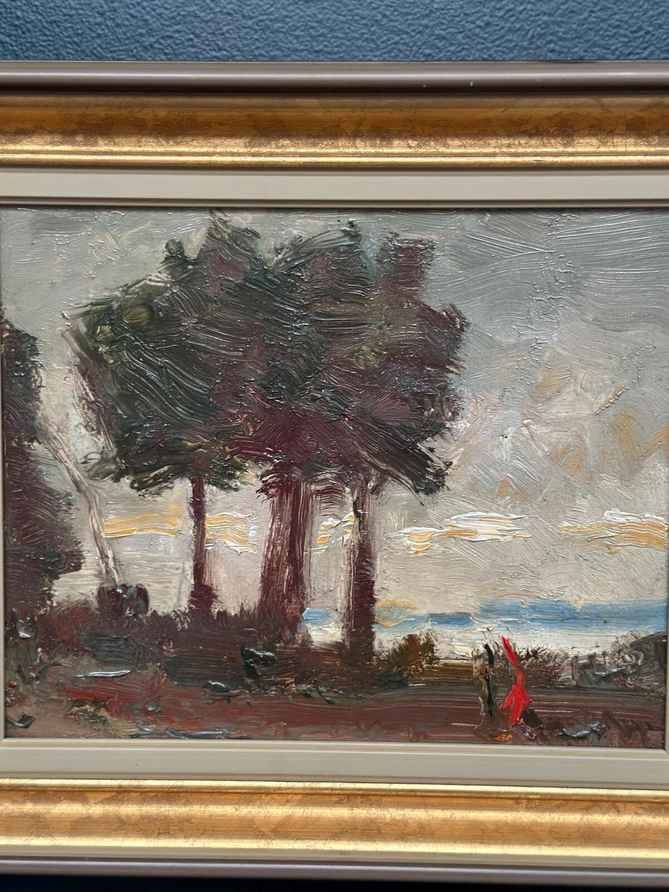Original Swedish Oil on Panel – “Trees” by Cz – Signed – Vintage & Framed –