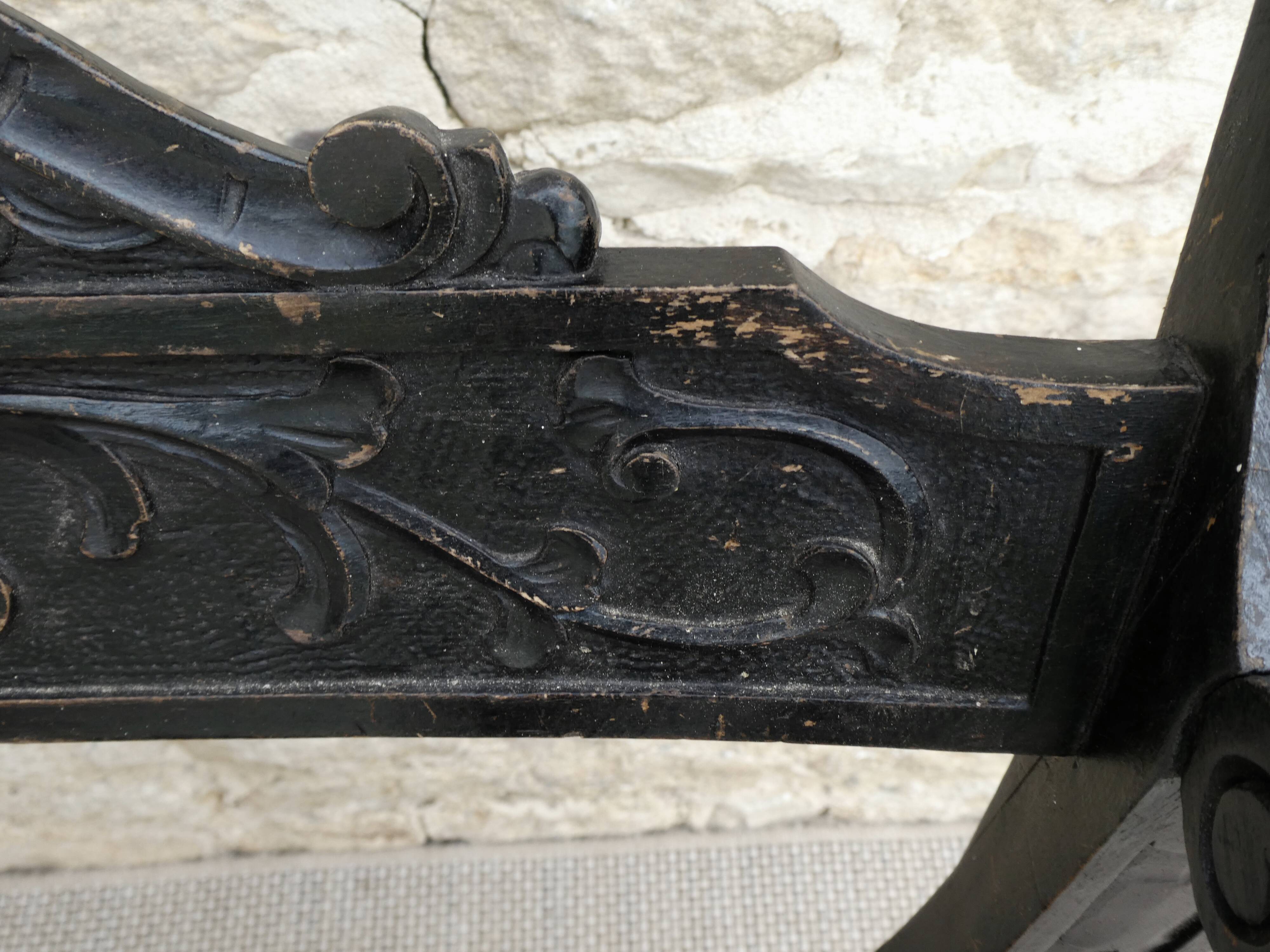 Dagobert chair in blackened wood