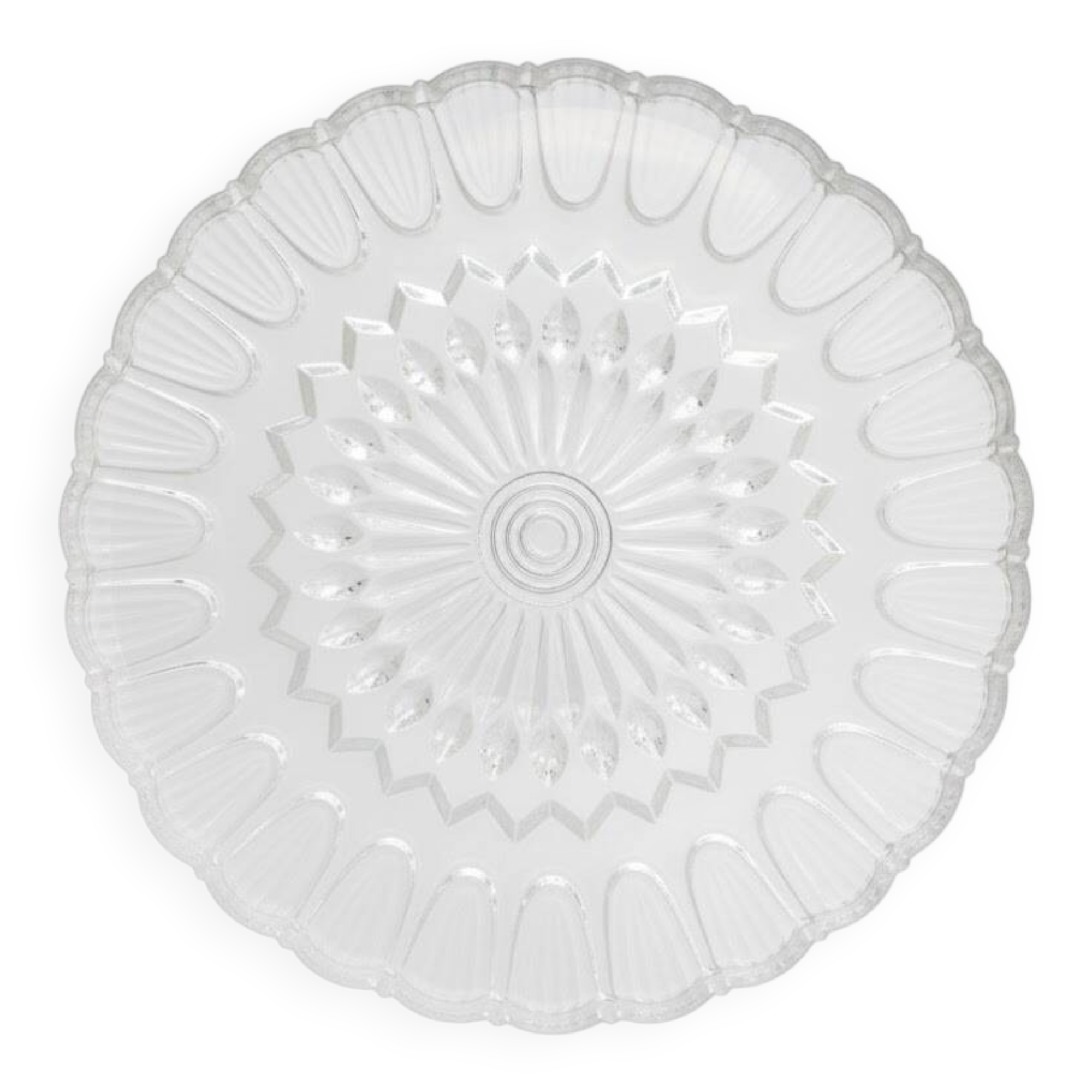 Decorative glass tray with round feet
