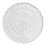 Decorative glass tray with round feet