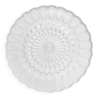 Decorative glass tray with round feet