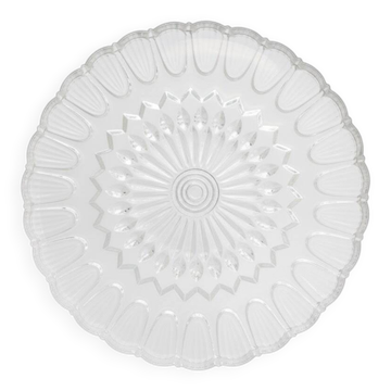 Decorative glass tray with round feet