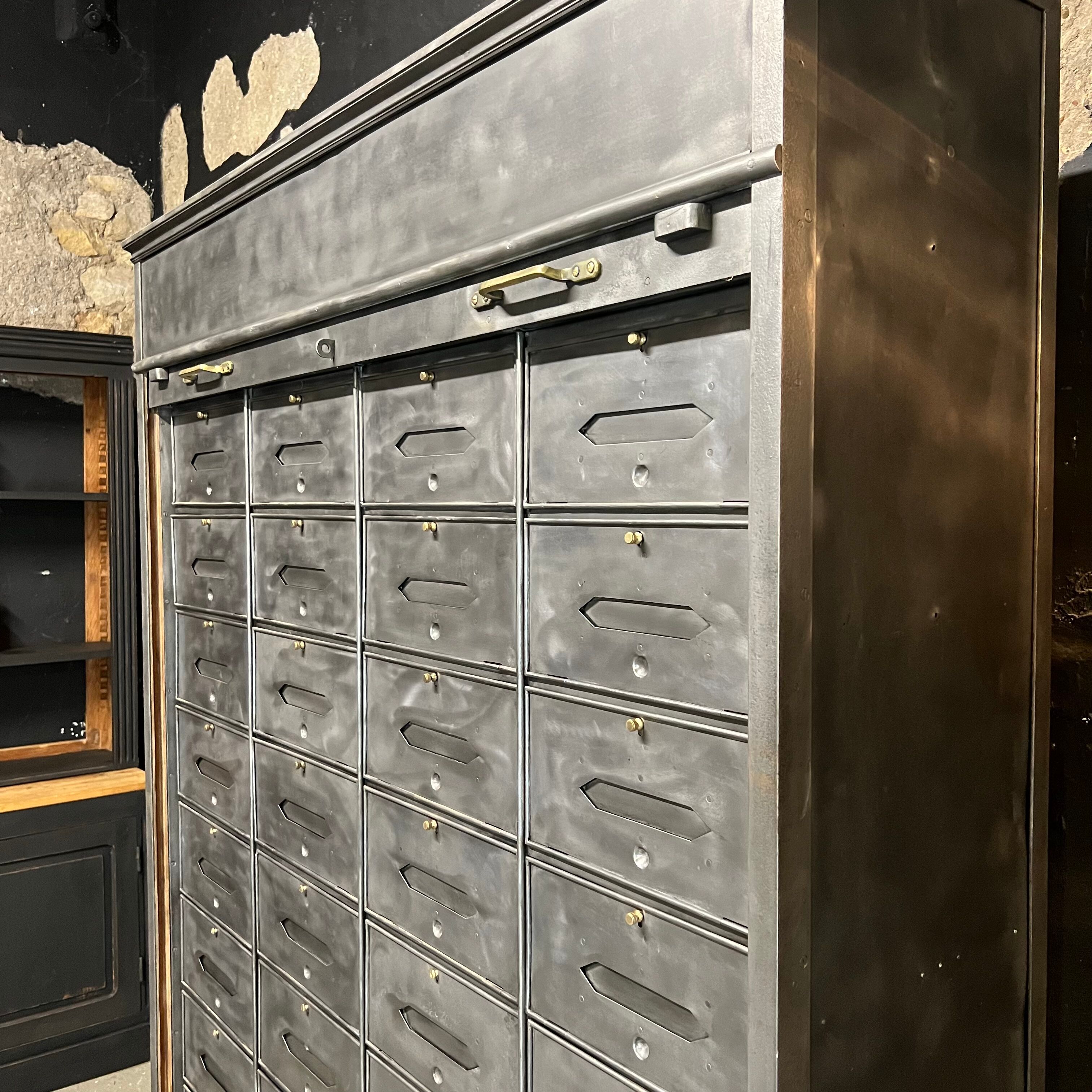 Furniture with flap and steel curtain circa 1930