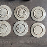 Service of 6 cups and saucers Gustave Reynaud – The Mulberry – Vallauri