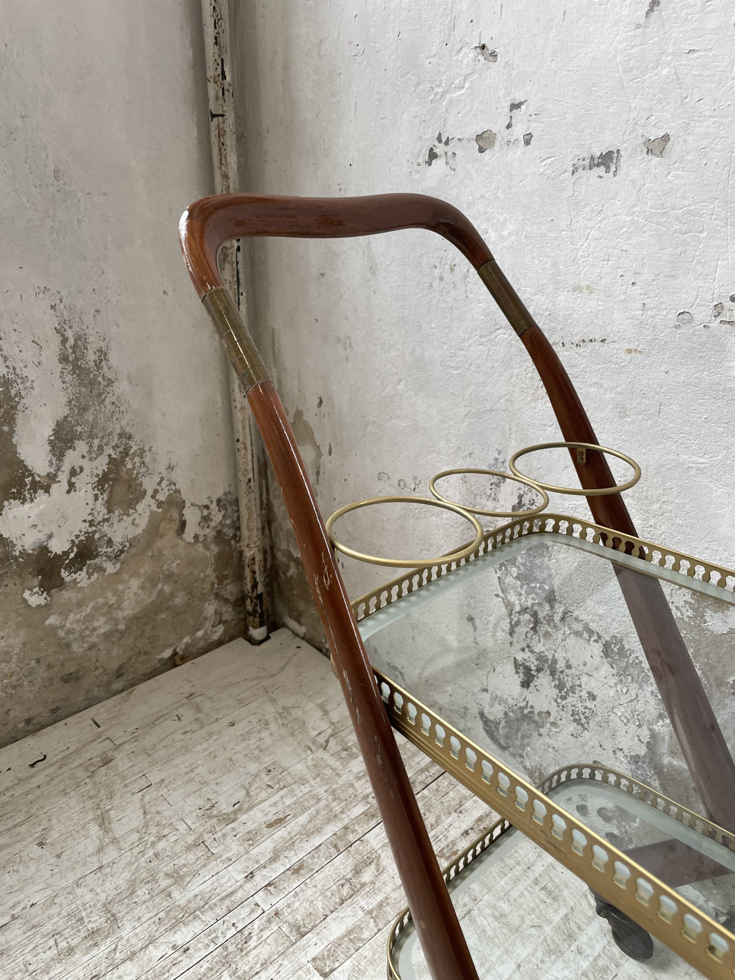 Italian Cesare Lacca style trolley, 1950s