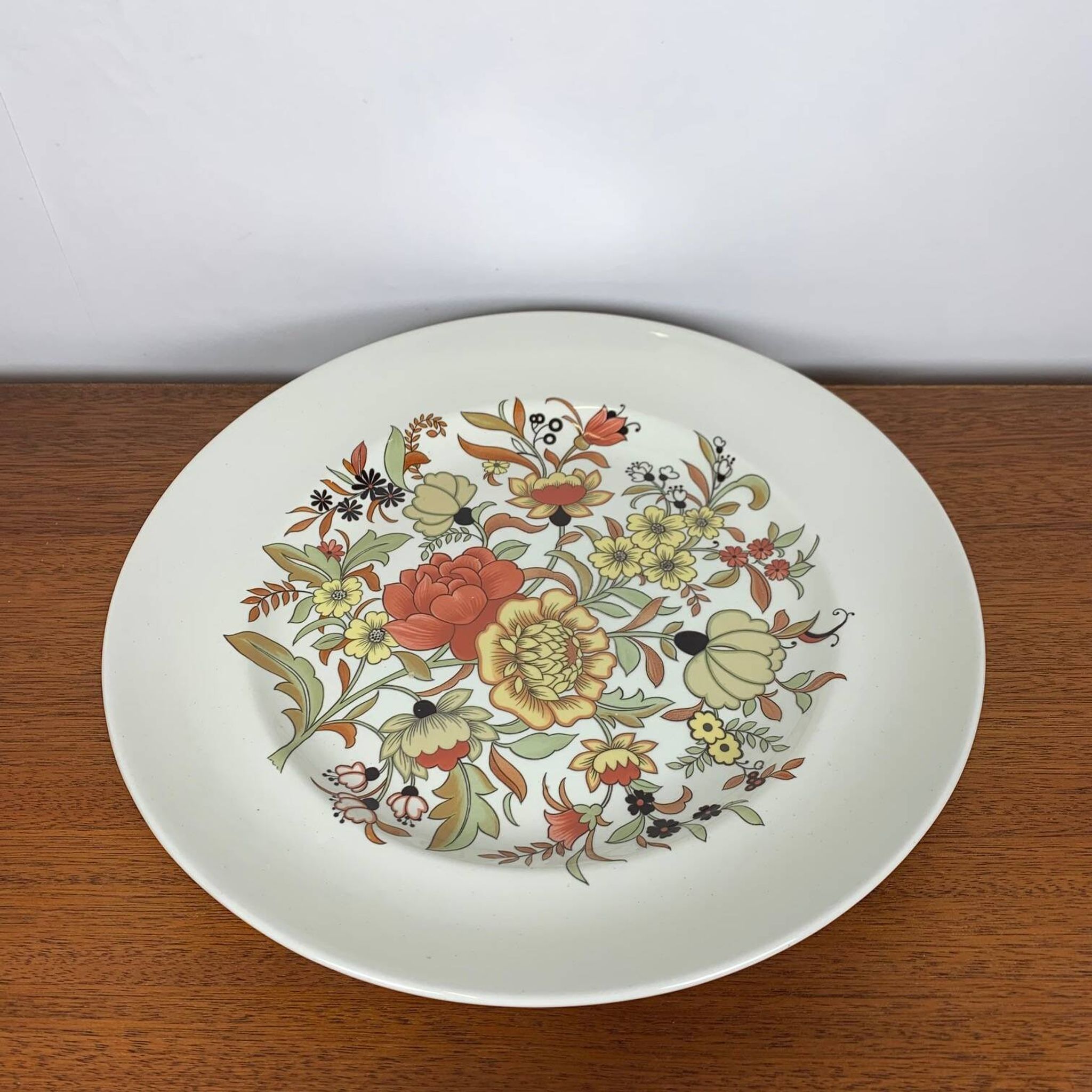 Très grand plat terre de fer Staffordshire, Burleigh, Angleterre