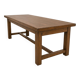 Grande table de ferme ancienne en chêne massif – 250 × 105 cm – Tiroir d'or