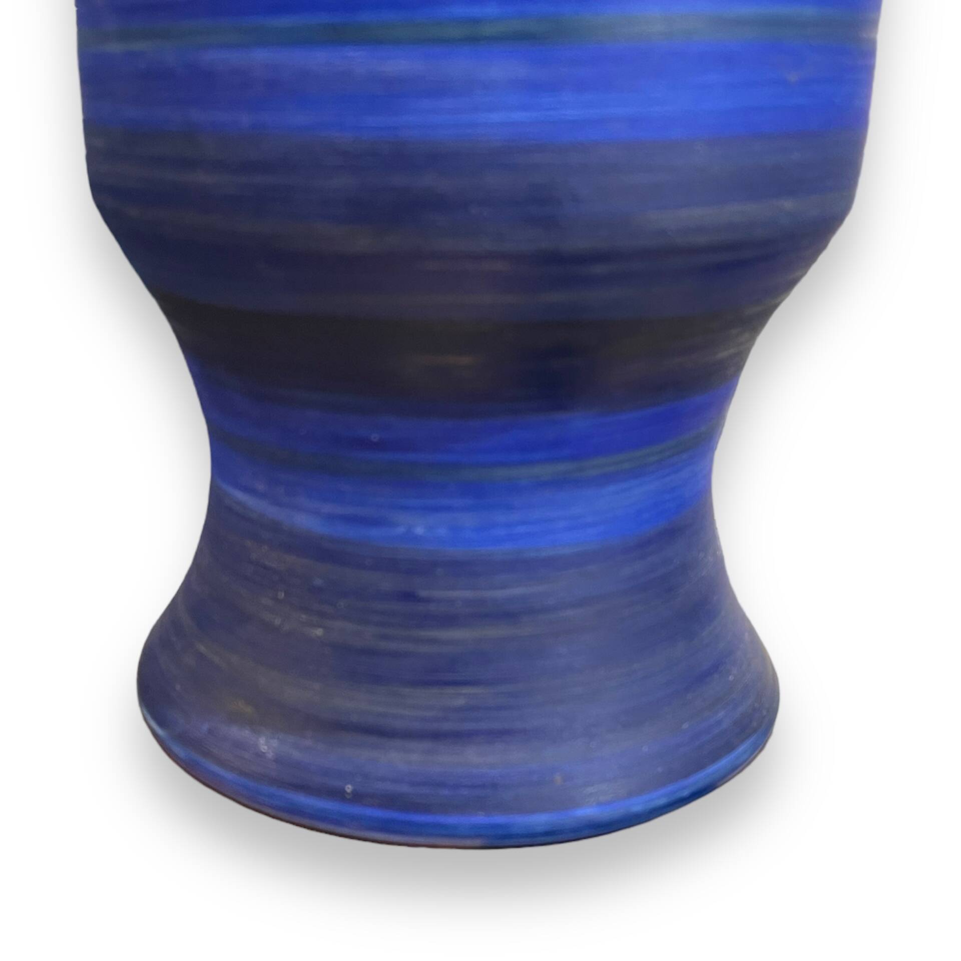 Georges Cueille Blue Vase with Rotating Decor