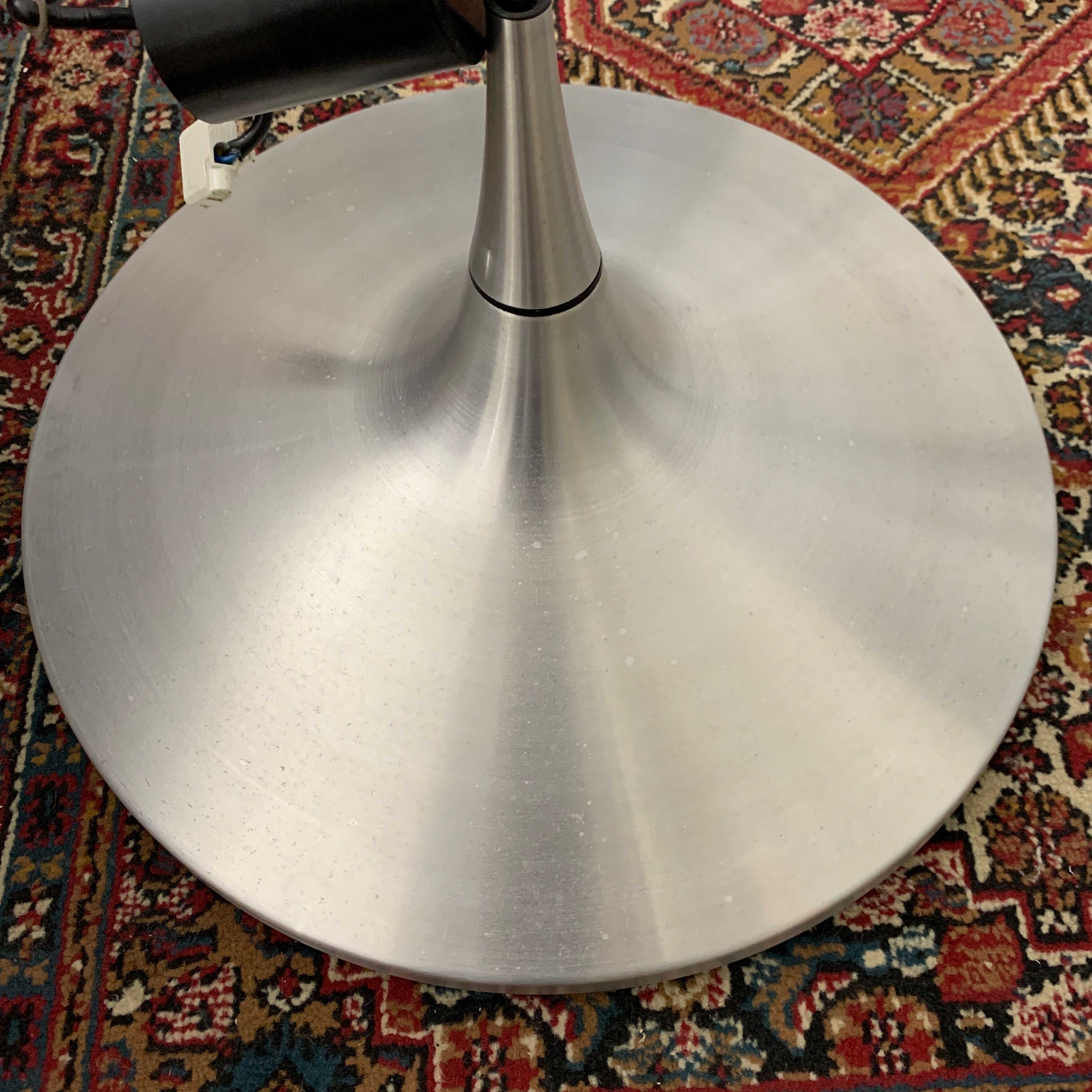Erco vintage aluminum brushed scandinavian space age style suspension