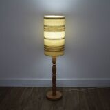 Scandinavian wooden floor lamp turned 1960