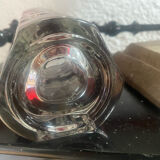 Vintage garnet glass geometric vase