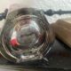 Vintage garnet glass geometric vase