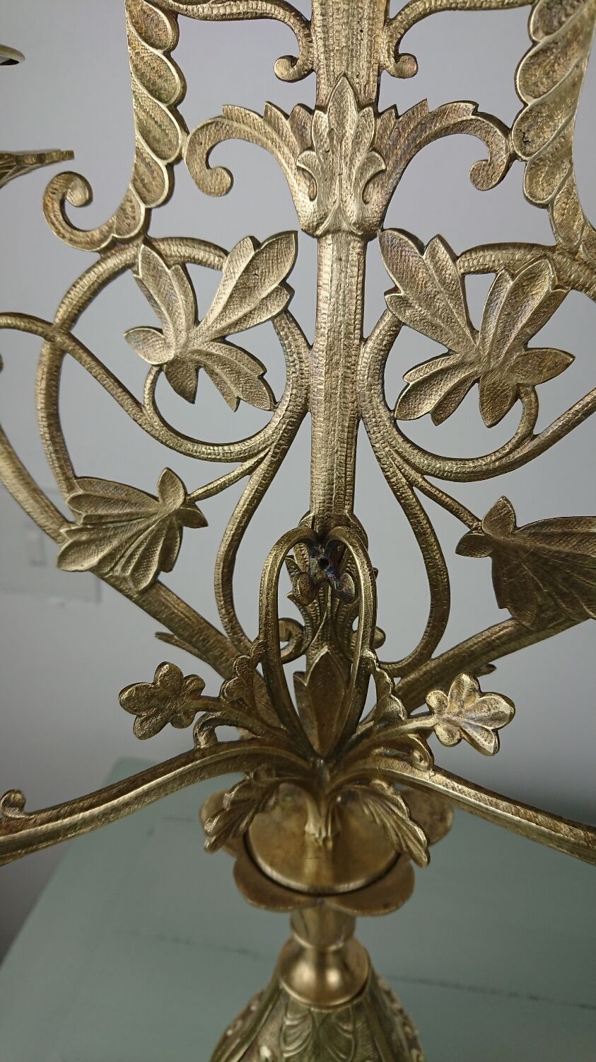 Brass altar candlesticks