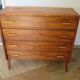 Cabinetmaker's chest of drawers - 4 drawers - golden oak - with oblique profile - compass feet - 1950