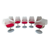 Set of 8 chairs and 10 Saarinen Tulip armchairs from 1968.