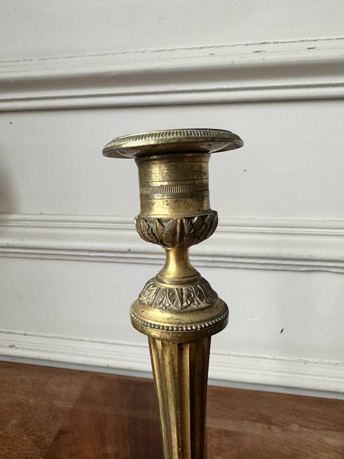 Pair of bronze candlesticks
