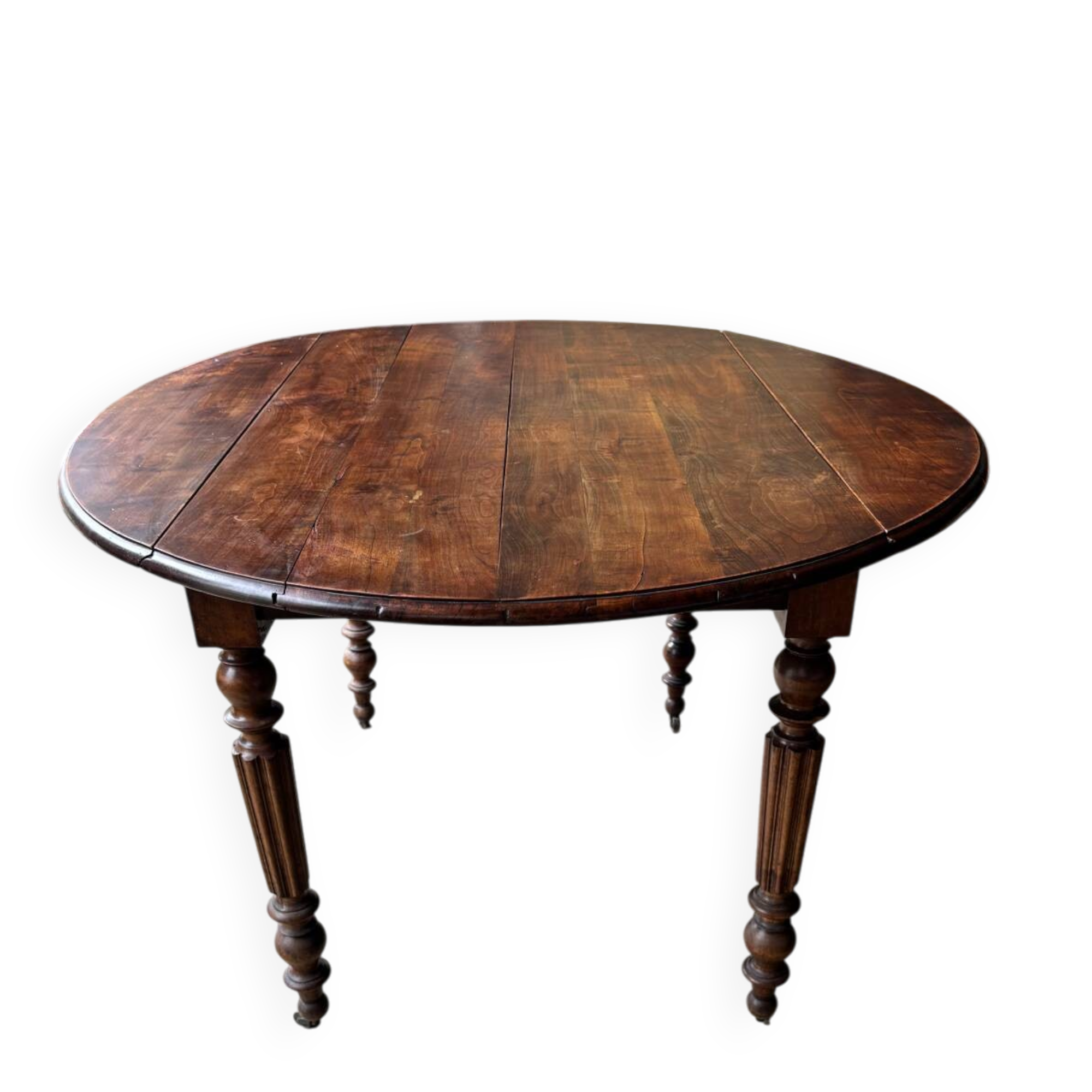 Oval walnut table