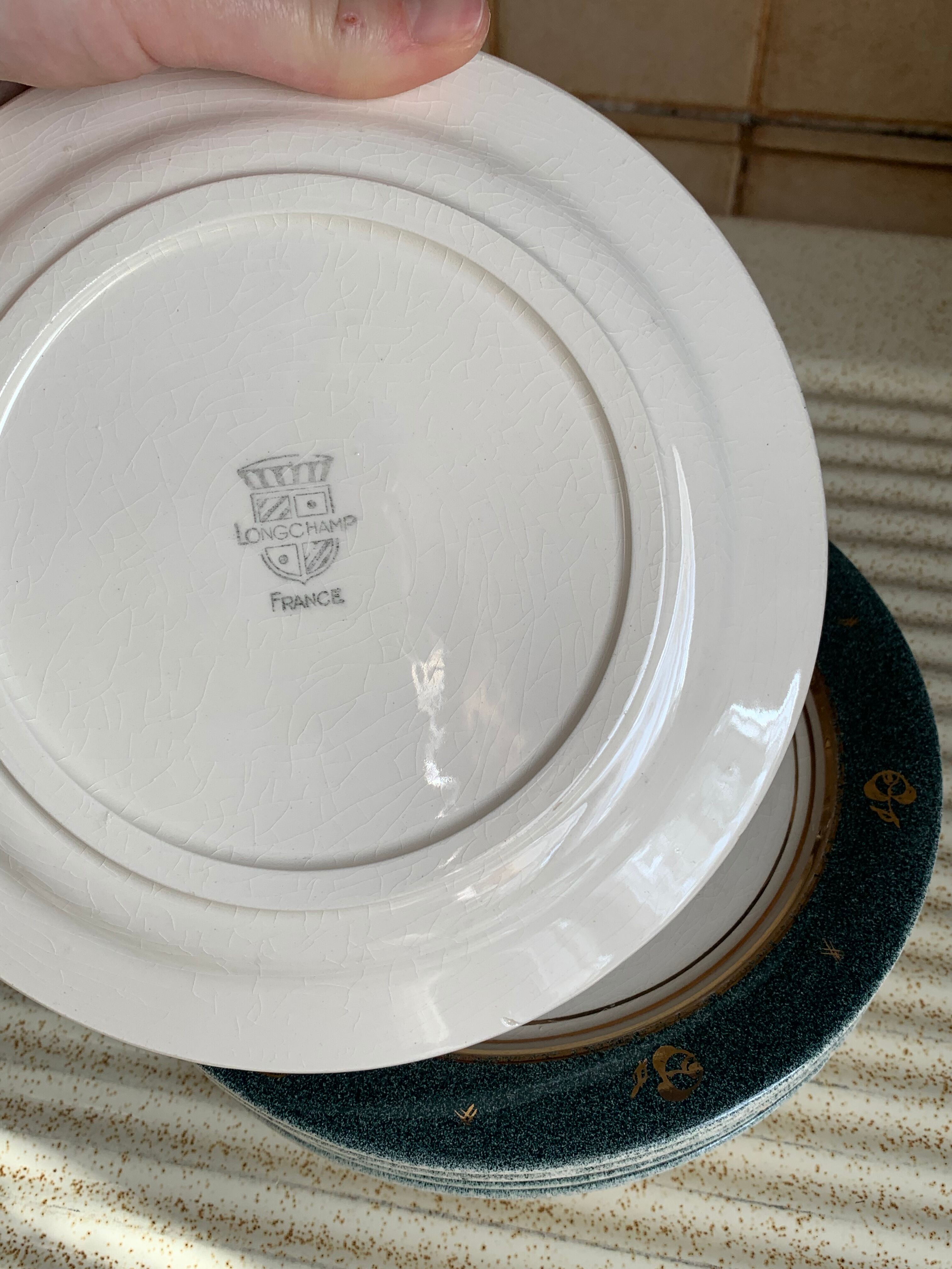 Set of 6 Longchamp dessert plates