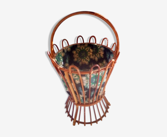 Panier en osier vintage