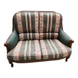 Louis XV style Bergère 2-seater sofa