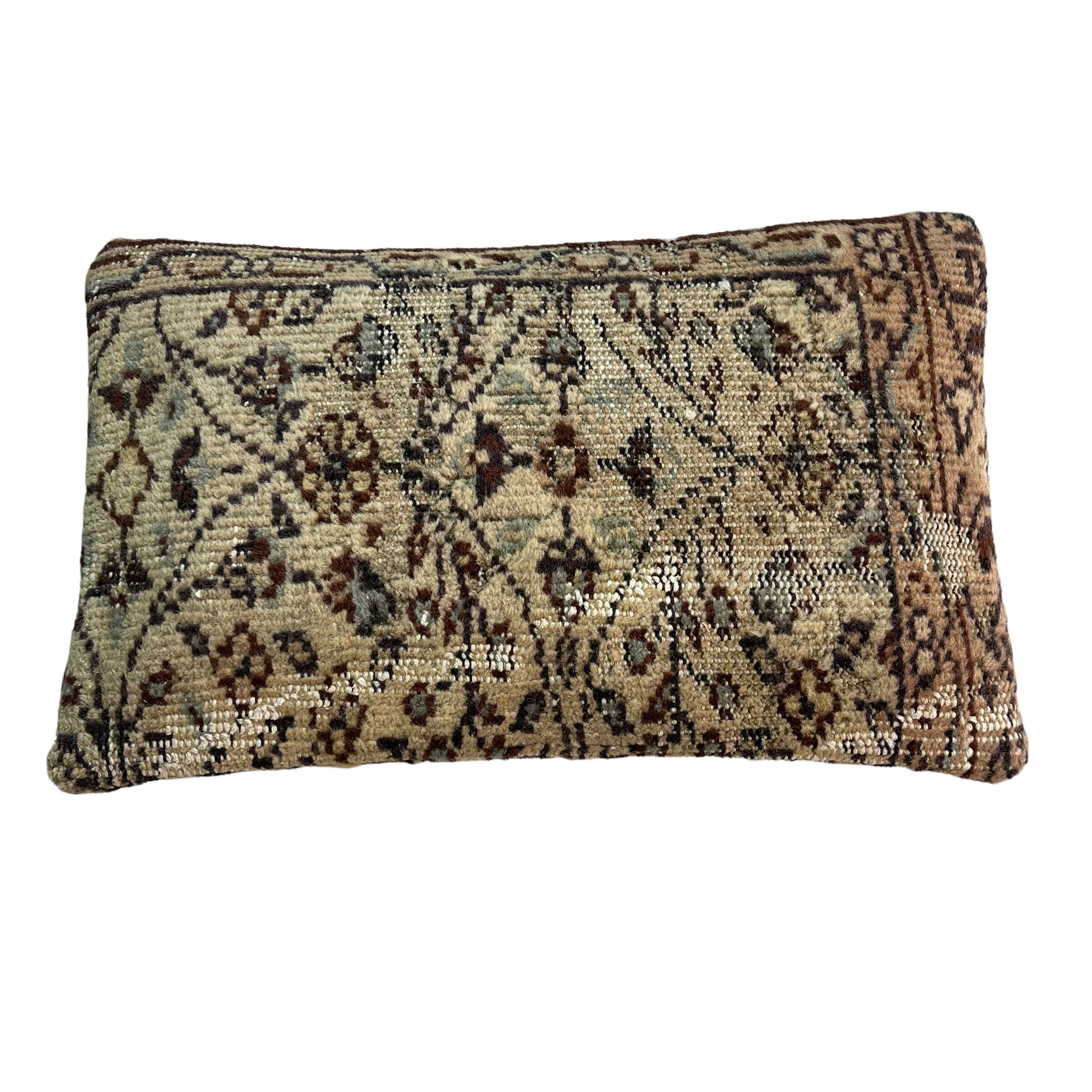 Vintage turkish rug cushion cover