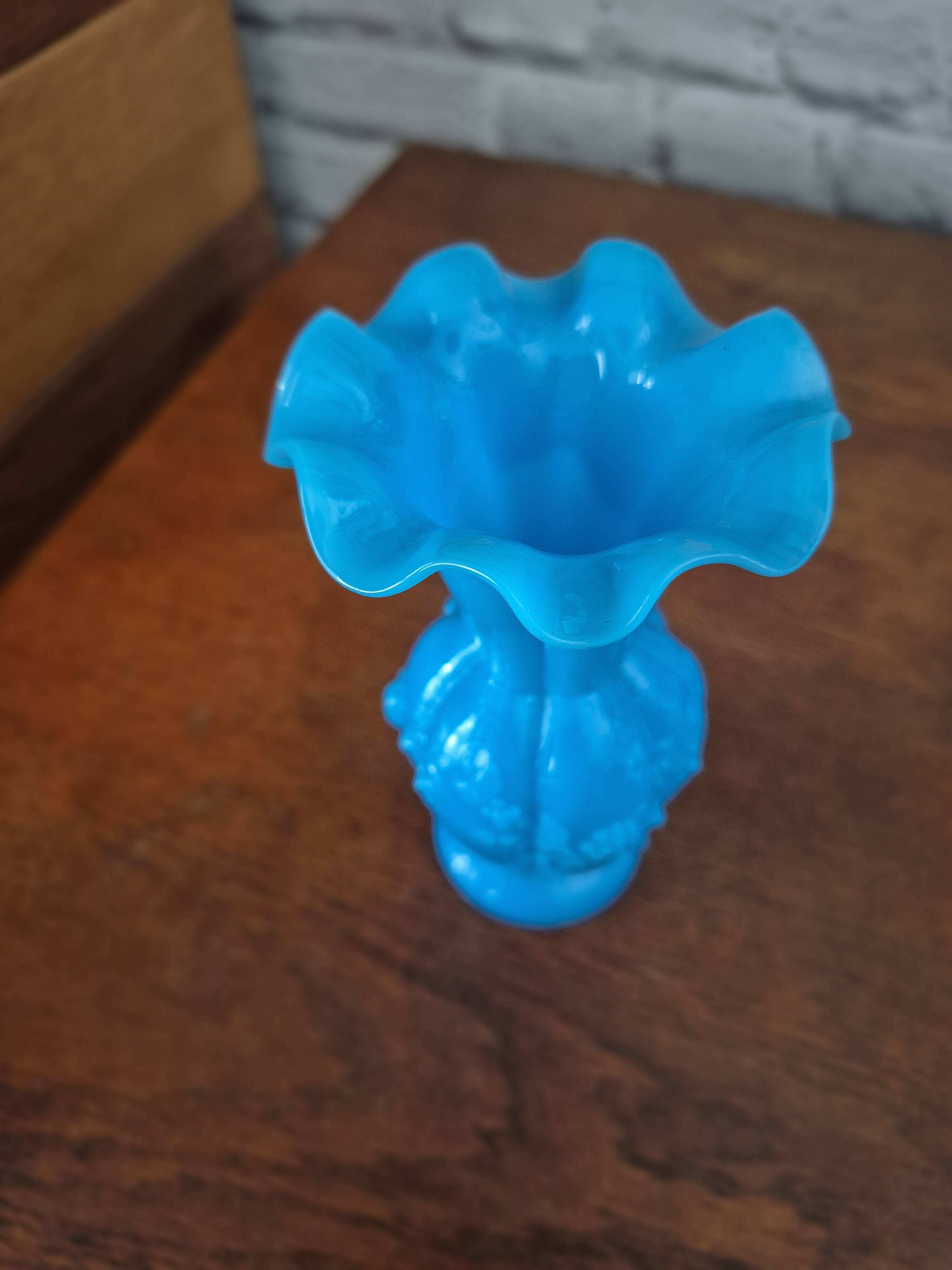 Vintage Portieux fairground opaline vase