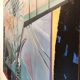 Peinture à l'huile sur toile « Palm's Parade » de Richard Frank, années 1980, palmier de Miami, art postmoderne