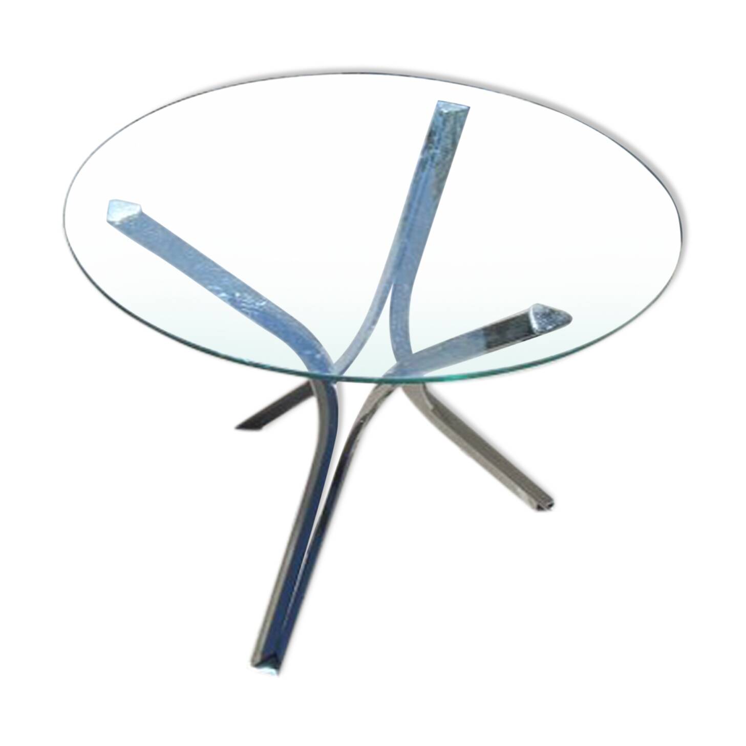 Chrome and glass table
