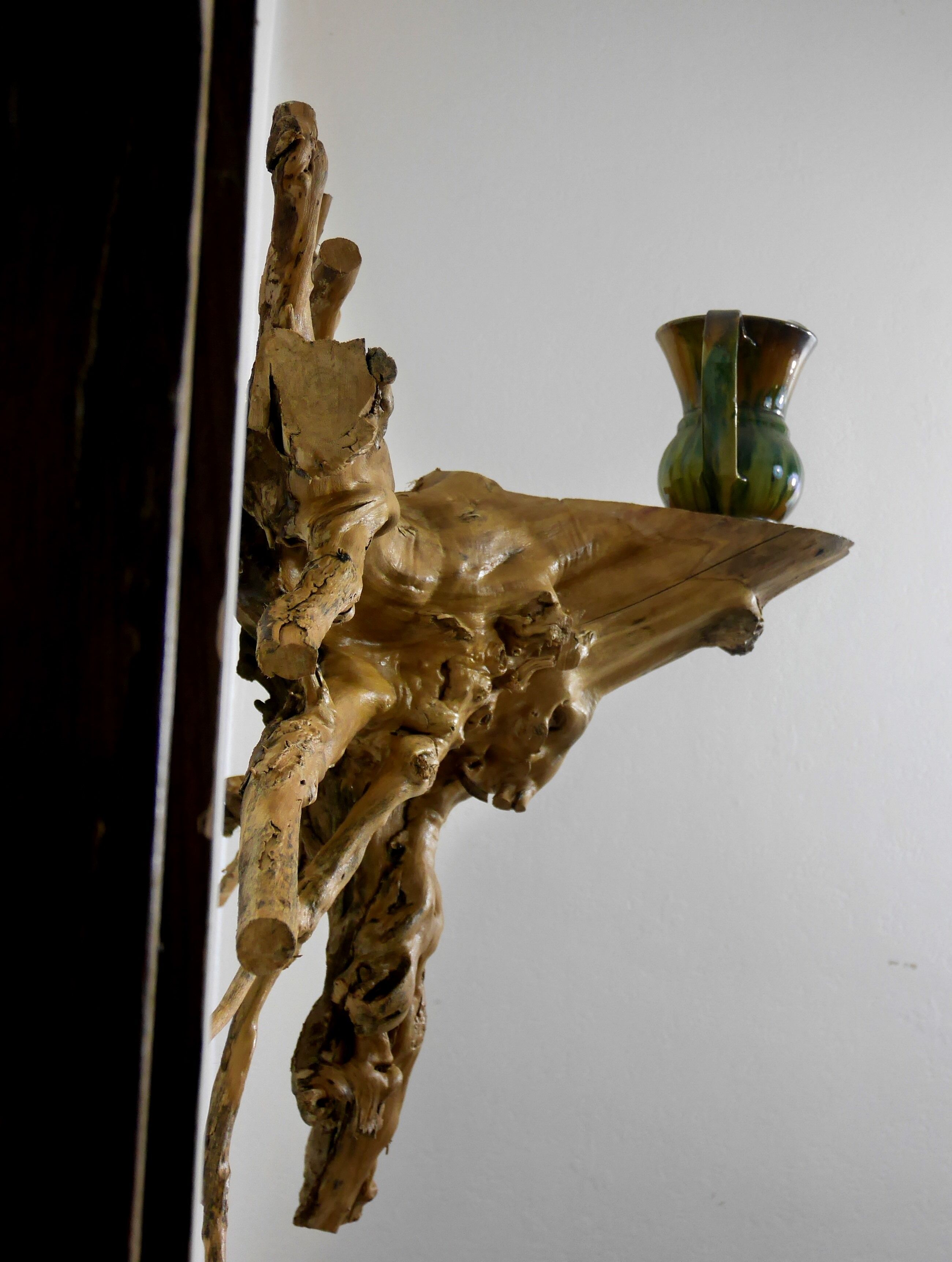 brutalist root wall console