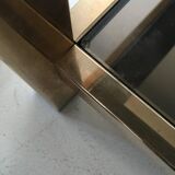 Gold-plated rectangular coffee table 23 carats, 1960 s