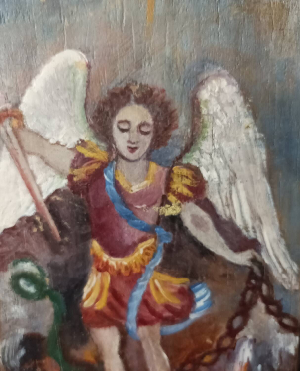 Oil on wood "Angel Gabriel" 1930s