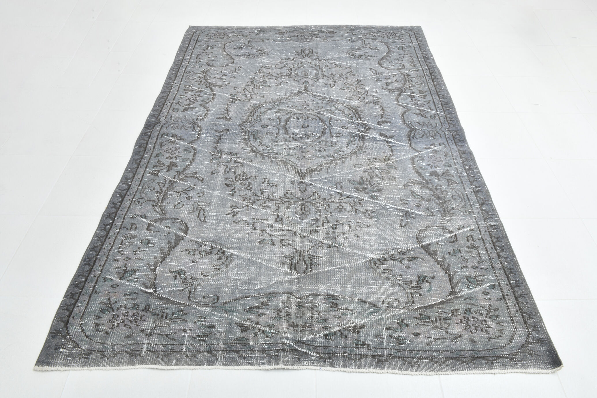6x8 dark gray classic vintage rug,176x256cm