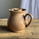 Vintage brutalist stoneware pink wine cooler pitcher H19