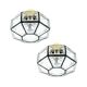 Pair Of Mid Century Glass Ceiling Lights Or Wall Lamps From Limburg, 1960s