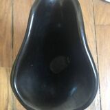 Matte black Vallauris ceramic pitcher